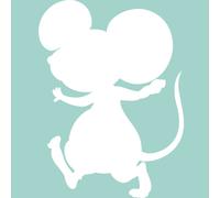 Sticker tableau blanc Silhouette souris