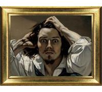 Sticker tableau Gustave Courbet - autoportrait - Désespéré
