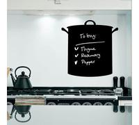 Sticker Tableau Noir CUISINIÈRE 30 x 30 cm, Adhésif Ardoise Effaçable, Décoration MÉMO pour Cuisine, TO DO LIST, Autocollant mural de qualité Made in Europe