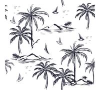 Sticker tapisserie tropicale cassieh