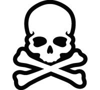 Sticker tête de mort