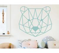 Sticker Tête Ours Géométrique - Nombreuses tailles et couleurs disponibles