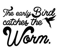 Sticker The early bird catches the worm