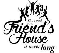 Sticker The road to a friend
