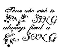 Sticker Those who wish to sing always find a song