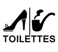Sticker Toilettes - Féminin, masculin