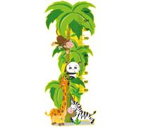 Sticker toise animaux africains et palmiers