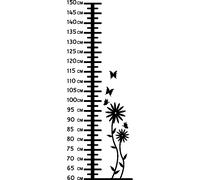 Sticker toise enfant et jolies fleurs
