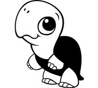 Sticker Tortue à deux pattes