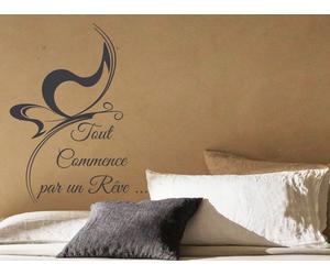 Sticker Tout commence par un Rêve - Nombreuses tailles et couleurs disponibles