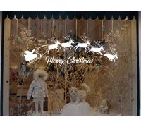 Sticker Traineau de Noël Personnalisé - Nombreuses tailles et couleurs disponibles