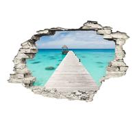 Sticker Trompe l'œil Vue sur la mer bleue