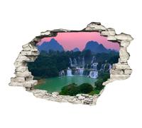 Sticker trompe l'oeil Cascade pays lointain