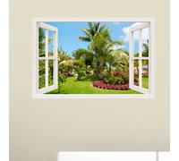Sticker trompe l'oeil Jardin tropical