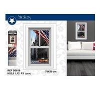 STICKER TROMPE L'OEIL NEW YORK Drapeau Multicolore G