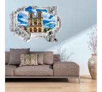Sticker trompe l'oeil Notre dame de Paris dans toute sa splendeur