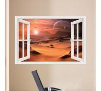 Sticker trompe l'oeil Planète étrangère