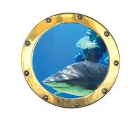 Sticker Trompe l'oeil requin