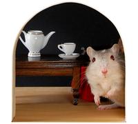 Sticker trompe l'oeil Trou de souris pour prendre le thé