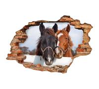 Sticker trompe l'oeil Un amour de chevaux