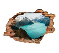 Sticker trompe l'oeil vue entre montagnes et mer