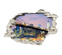 Sticker trompe l'oeil vue sur le pont de Brooklyn