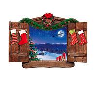 SUD TRADING Sticker Mural Nuit de Noël - Hauteur 45 cm - Largeur 65 cm