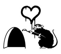 Sticker trou de souris artiste