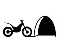 Sticker trou de souris avec la moto