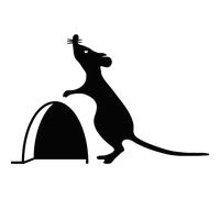 Sticker trou de souris avec la souris 2