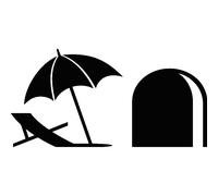 Sticker trou de souris et un parapluie