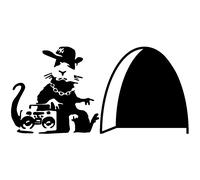 Sticker trou de souris rappeur