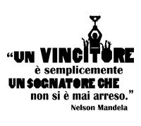 Sticker Un VINCITORE - Nelson Mandela