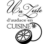 Sticker Un zeste d'audace en cuisine design