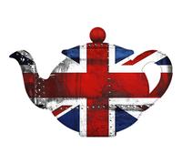 Sticker Une théière Union Jack style industriel