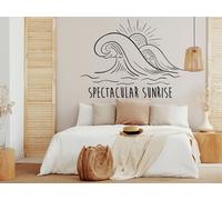 Sticker Vague coucher de soleil - Nombreuses tailles et couleurs disponibles