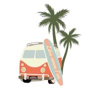Sticker van libre comme lair 50x70