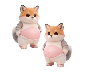 Sticker Ventre animal - 3D Joyeux tendres anti-stress en silicone - Autocollants pour animaux de compagnie - Cartoon - Pour cahiers, étuis, tablettes, voitures, verres d'eau, école, prix, fête, fête