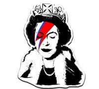 Sticker vinyl : QUEEN ELISABETH Vs BOWIE