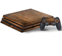 Sticker Vinyle Design En Bois Pour Sony PS4 PRO