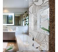 Sticker vinyle sablé pour vitre - fleur d'orchidée 185x55cm