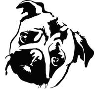 Sticker visage de chien