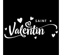 Sticker Vitrine St Valentin - Dimensions 58 x 24 cm - Coloris Blanc Mat - Autocollant Vitrine