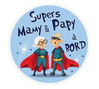 Sticker voiture - ADZIF.BIZ - Papy & Mamy - Imperméable - Résistant aux intempéries - Vinyle