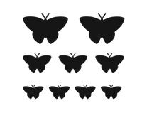 Sticker voiture nuée de papillons