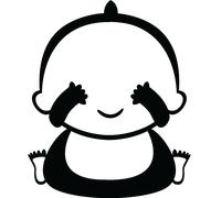 Sticker WC Bébé jouant