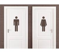 Sticker WC Homme et Femme - Nombreuses tailles et couleurs disponibles