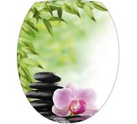 Sticker WC, sticker pour abattant de WC Galets fleur
