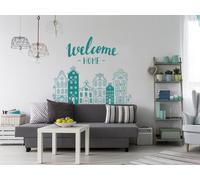 Sticker Welcome à la Maison - Nombreuses tailles et couleurs disponibles