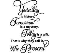 Sticker Yesterday , tomorrow, today, the present